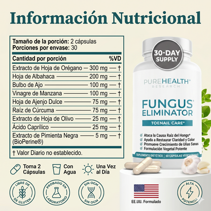 Fungus Elimination™  | Elimina los Hongos desde adentro (PIES Y MANOS)