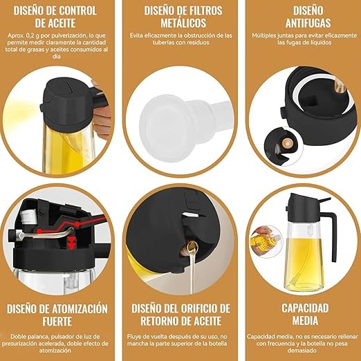 SprayOil™ | Dispensador de Aceite 2 en 1