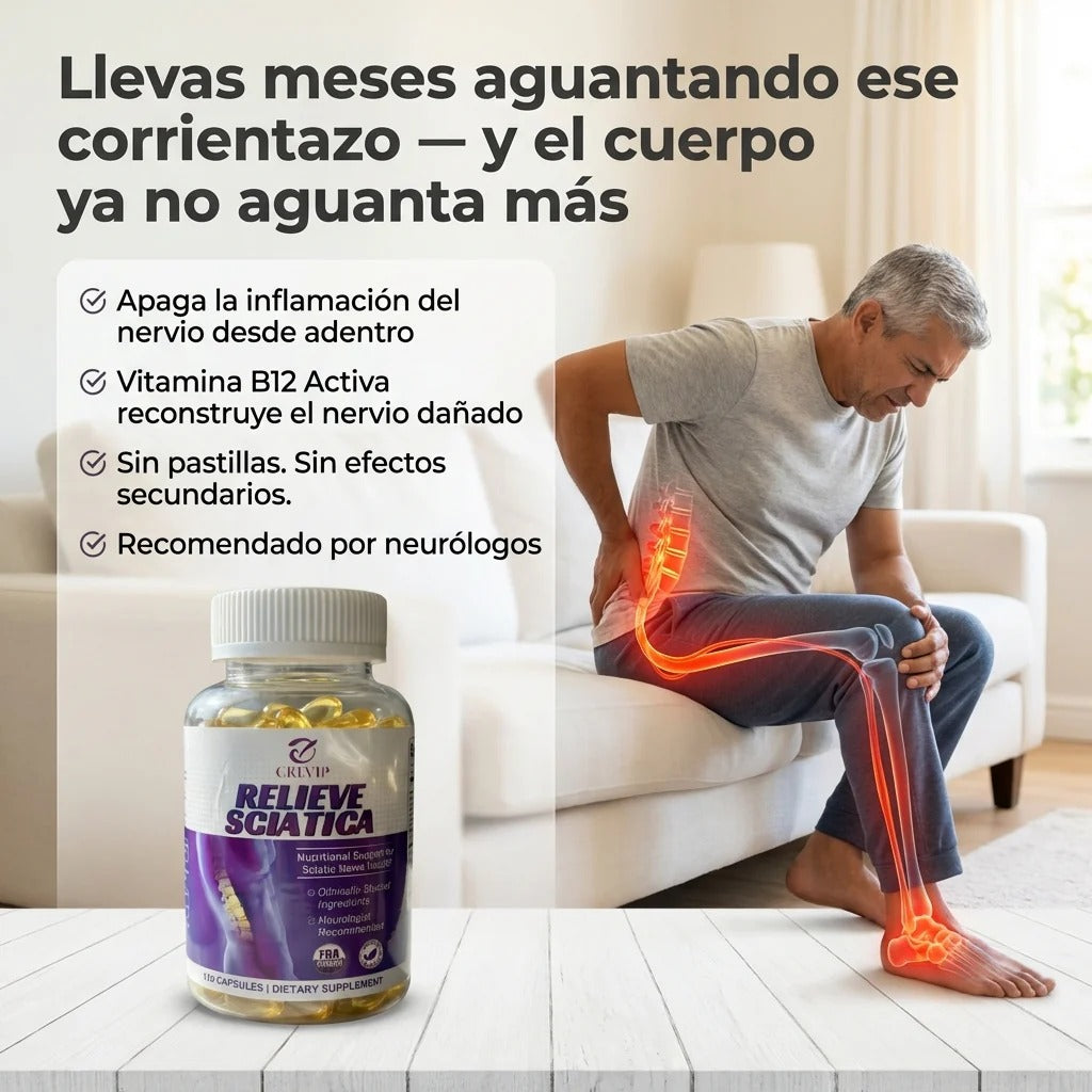 Relieve Sciatica™ | Adios al dolor en el nervio ciatico, espalda, calambres..